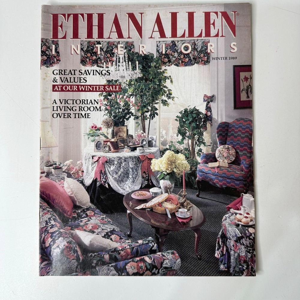 Winter 1989 Ethan Allen Interiors Catalog Victorian Vintage Home Decor Ephemera